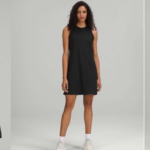 NWT Lululemon Classic-Fit Cotton-Blend Sleeveless Black Dress